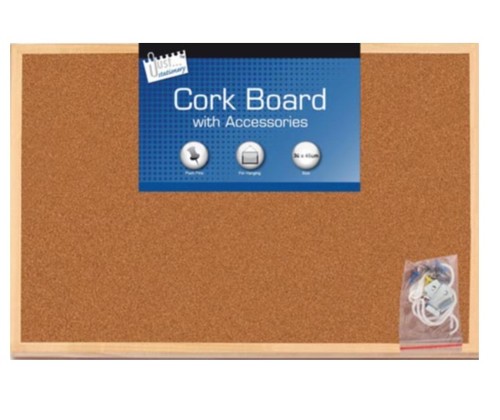 Large cork board with - cork,