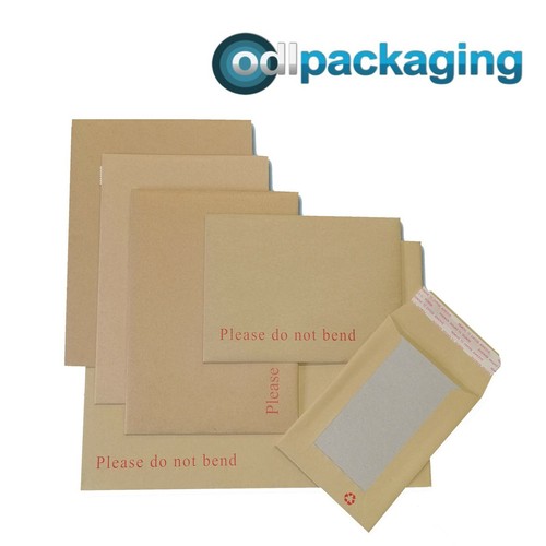Hard board backed envelopes - hard,