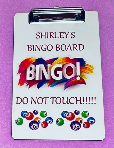 Personalised bingo board for - board,