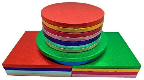 Single colourful cake board - single,