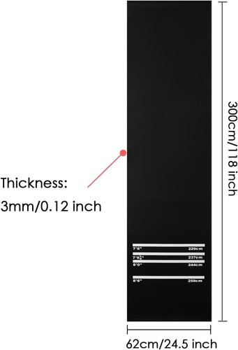 300cm 62cm darts mat - 62cm,