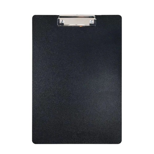 Clipboard black pvc plastic - black,