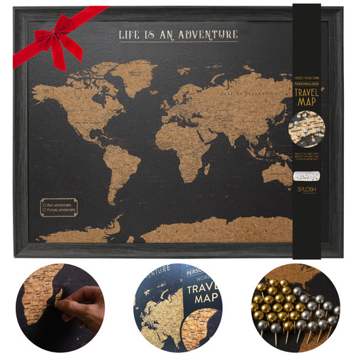 Travel map world pinboard - map,