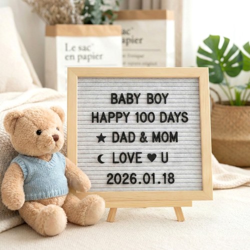 Felt letter board - felt, 25x25cm