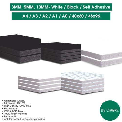 Foam board size - size, a2